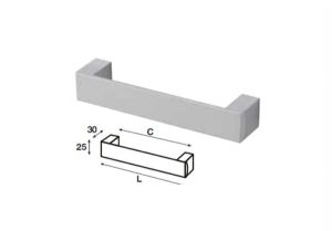 Tay nắm nhôm Hafele mạ màu bạc 143mm 110.73.925