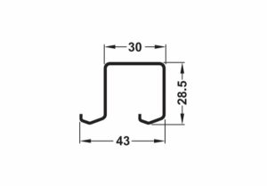 Ray trượt Hafele 2,5mm 400.54.925