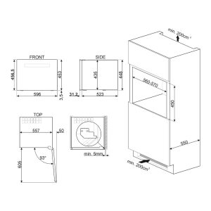 Lò Nướng Âm Tủ Hafele Ho-Kt60J 535.62.511