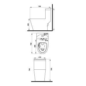 Bồn Cầu Một Khối Hafele Iconic 588.79.402