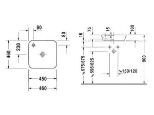 Chậu rửa mặt Lavabo Duravit HAFELE 588.45.241