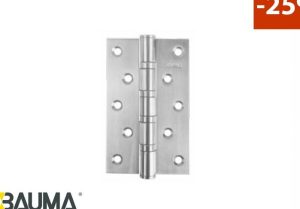 Bản lề lá BAUMA Inox mờ (304) 127x89x2mm 926.20.345