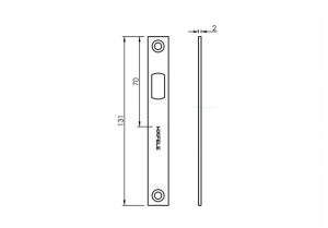 Bas tường cho cửa mở trượt Hafele 981.59.070