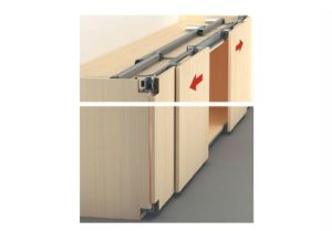 Bộ phụ kiện cơ bản cho cửa trượt thẳng 2 cánh Hafele 402.35.002