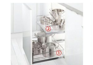 Phụ kiện rổ kéo lọt lòng rộng Kessebohmer 450mm Wire basket 540.26.254