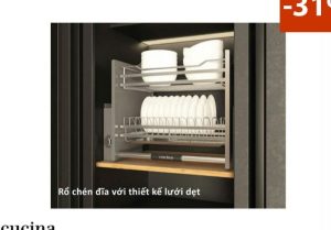 Giá bát đĩa nâng hạ Cucina lưới dẹt 900mm Inox 304 504.76.018