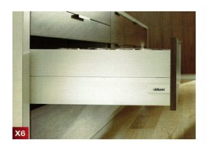 Ray hộp Blum Tandembox X6 màu xám 30kg 551.23.205