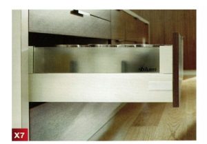 Ray hộp Blum Tandembox X7 Màu xám 30kg 551.23.206