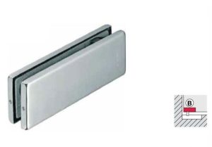 Kẹp kính dưới Inox mờ DIY 489.81.010