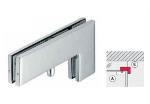 Kẹp kính L inox mờ 981.50.040