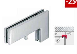 Kẹp kính L inox bóng 981.00.663