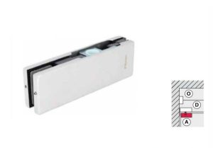 Kẹp kính trên Häfele màu đen mờ 120kg 981.00.658