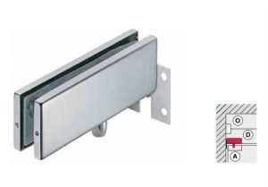 Kẹp kính trên khung gắn tường màu đen mờ 120kg 981.00.667