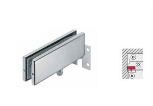 Kẹp kính trên khung gắn vào tường Inox mờ 981.00.110