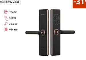 Khóa vân tay Hafele DL7600 màu đồng bóng 912.20.231