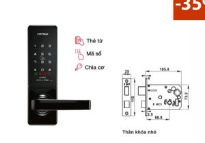 Khóa điện tử Hafele EL7000-TC 912.05.495 Thân khoá nhỏ