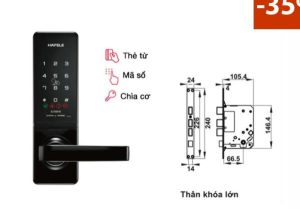 Khóa điện tử Hafele EL7000-TC 912.05.496 Thân khoá lớn