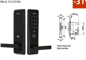 Khóa điện tử Häfele EL7200-TC 912.05.715 – Thân khóa lớn