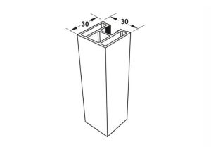 Khung bên No.51 màu đen 3m Hafele 403.75.366