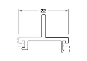 Nắp che thanh nhôm nối tường màu đen dài 6m Hafele 403.75.431