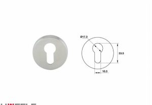 Nắp chụp ruột khóa Hafele màu Inox mờ 903.52.780