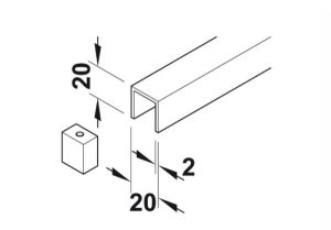 Ray dẫn hướng giữa, cho cánh chéo hoàn toàn Hafele 403.64.915