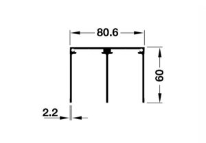 Ray đôi dẫn hướng trên màu đen dài 3000mm Hafele 403.75.389