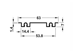 Ray đôi trượt dưới (âm) màu đen dài 6m 403.75.409