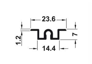 Ray đơn trượt dưới (âm) dài 6m Hafele 403.77.960