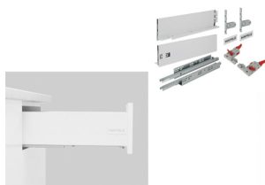 Ray hộp Hafele S3 chức năng giảm chấn Màu Trắng 552.55.701