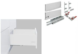 Ray hộp Hafele S4 chức năng giảm chấn Màu Trắng 552.55.702