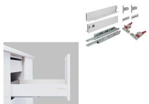 Ray hộp Hafele X1 chức năng nhấn mở màu trắng 552.35.735