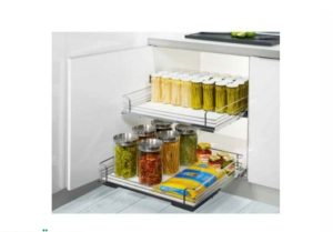 Rổ kéo lọt lòng, cửa bản lề rộng Kessebohmer 450mm 540.26.664