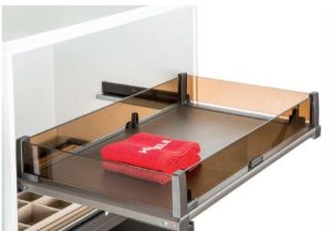 Rổ kéo bằng kính Häfele 800mm màu nâu 807.95.173