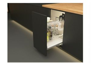 Rổ kéo để dao thớt, chai lọ Cucina 300mm Inox 304 549.20.013