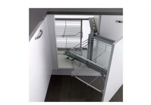 Rổ kéo góc 2 tầng Häfele dạng rổ lưới mở trái 546.17.305