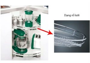 Rổ kéo góc 3/4 Häfele dạng rổ lưới 541.46.343