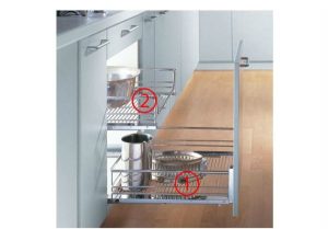 Rổ kéo để xoong nồi rộng Kessebohmer 400mm 540.24.183 gắn cánh tủ