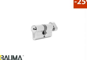 Ruột khoá 1 đầu chìa 1 đầu vặn 70mm BAUMA 916.87.823