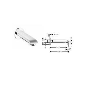 Vòi xả bồn tắm Hansgrohe Metris 31494000 Hafele 589.50.214