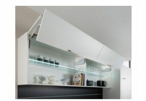 Tay nâng 2 cánh Häfele cao 710-790mm Trắng 372.29.071