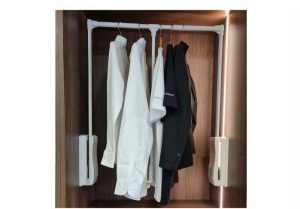 Tay nâng móc áo Hafele 550-670mm màu trắng 805.11.752