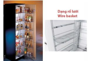 Rổ kéo 6 tầng rộng Kesseböhmer Hafele 600mm dạng rổ lưới 545.94.142